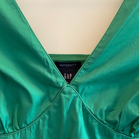 GAP Green Maternity Halter SZ-L Cute Shirt - Picture 11 of 16